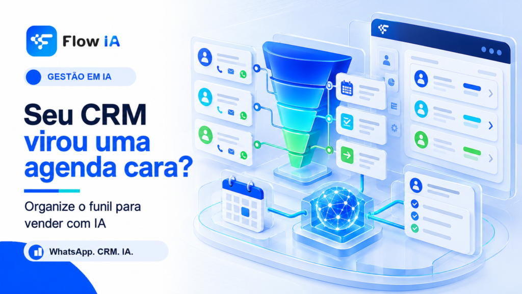 Seu CRM virou uma agenda cara? Funil de vendas com IA | FlowIA